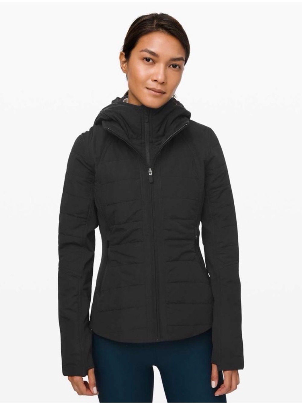 Lululemon Another Mile Jacket Black Size 10 Glyde PrimaLoft Tech Fleece